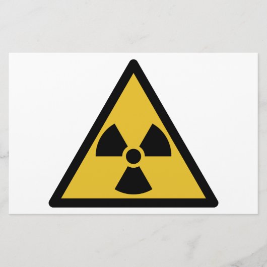 Warnsymbol (Radioaktive Gefahr) Briefpapier (Vorderseite)