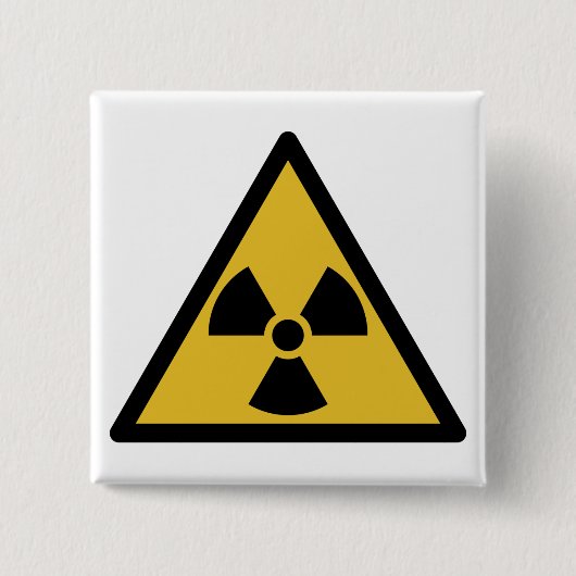 Warnsymbol (Radioaktive Gefahr) Button (Vorderseite)