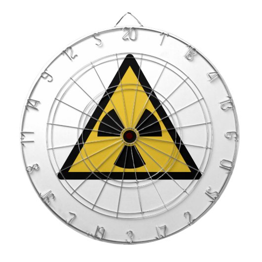 Warnsymbol (Radioaktive Gefahr) Dartscheibe (vorne)