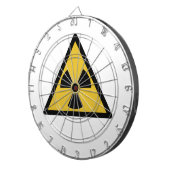 Warnsymbol (Radioaktive Gefahr) Dartscheibe (Vorderseite rechts)