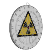 Warnsymbol (Radioaktive Gefahr) Dartscheibe (Vorderseite Links)