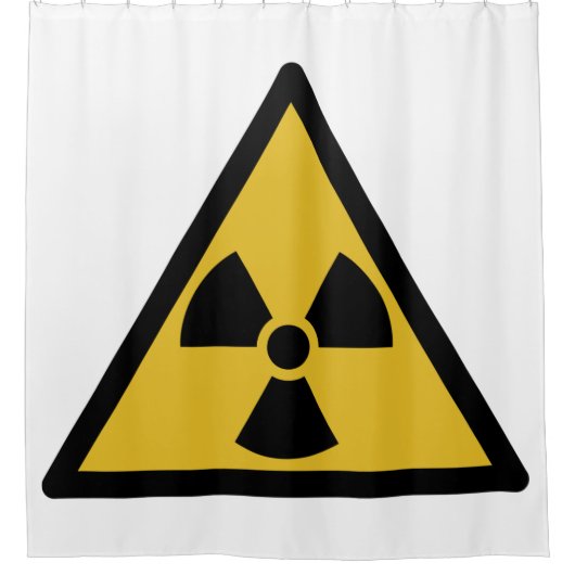 Warnsymbol (Radioaktive Gefahr) Duschvorhang (Vorderseite)