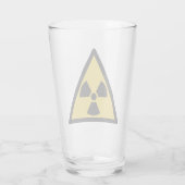 Warnsymbol (Radioaktive Gefahr) Glas (Rückseite)