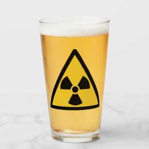 Warnsymbol (Radioaktive Gefahr) Glas