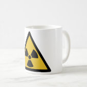 Warnsymbol (Radioaktive Gefahr) Kaffeetasse (VorderseiteRechts)