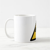 Warnsymbol (Radioaktive Gefahr) Kaffeetasse (Links)