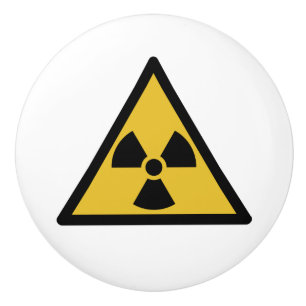 Warnsymbol (Radioaktive Gefahr) Keramikknauf