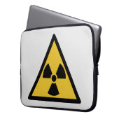 Warnsymbol (Radioaktive Gefahr) Laptopschutzhülle (Vorderseite Links)