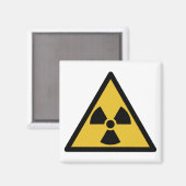Warnsymbol (Radioaktive Gefahr) Magnet (Vorderseite/Rückseite)