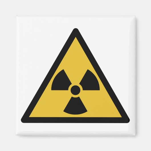 Warnsymbol (Radioaktive Gefahr) Magnet (Vorne)