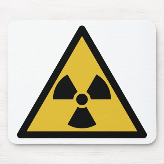 Warnsymbol (Radioaktive Gefahr) Mousepad (Vorne)