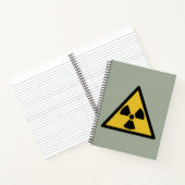 Warnsymbol (Radioaktive Gefahr) Notizblock (Innenseite)