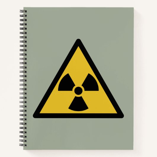 Warnsymbol (Radioaktive Gefahr) Notizblock (Vorderseite)