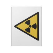 Warnsymbol (Radioaktive Gefahr) Notizblock (Rotiert)