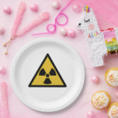 Warnsymbol (Radioaktive Gefahr) Pappteller (Party)