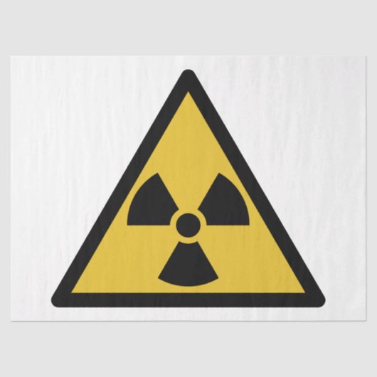 Warnsymbol (Radioaktive Gefahr) Seidenpapier (Vorderseite)