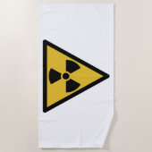 Warnsymbol (Radioaktive Gefahr) Strandtuch (Vorderseite)