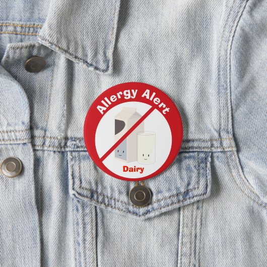 Warntaste für Allergien| Milch Button (Beispiel)