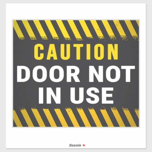 Warntür nicht in Gebrauch Aufkleber (Blatt)