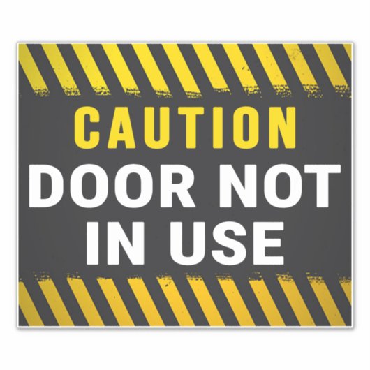 Warntür nicht in Gebrauch Aufkleber (Vorderseite)