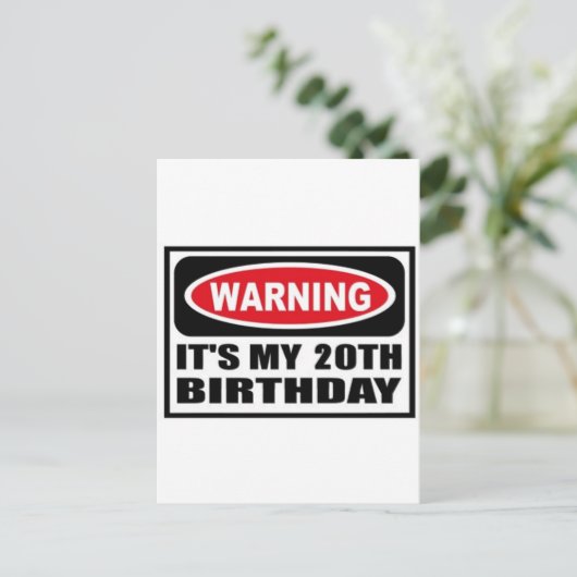 Warnung 20 postkarte (Stehend Vorderseite)
