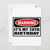 Warnung 20 postkarte (Vorne/Hinten)