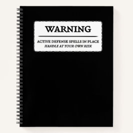 Warnung: Active Defense Zauber Notizblock