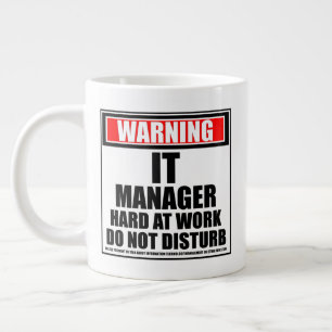 Warnung an den IT-Manager bei der Arbeit stört nic Jumbo-Tasse