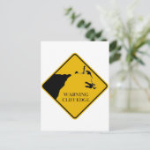 Warnung an die Kante Postkarte (Stehend Vorderseite)
