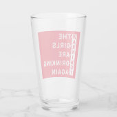 Warnung an die Mädchen wieder zu trinken Glas (Rückseite)