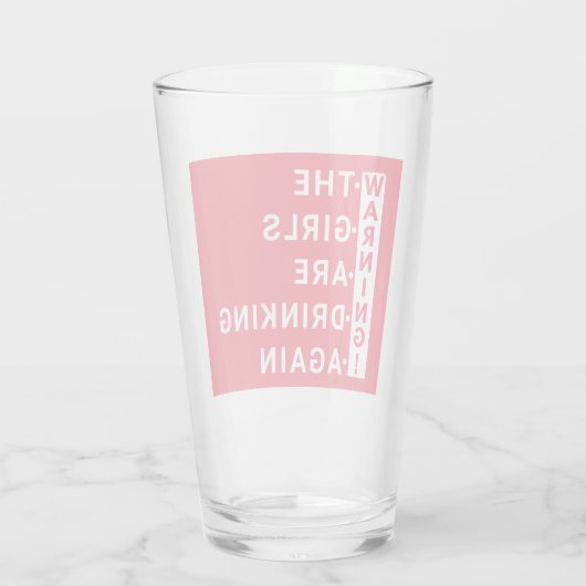 Warnung an die Mädchen wieder zu trinken Glas (Rückseite)