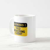 Warnung an einen müden Techniker Kaffeetasse (Vorderseite Links)