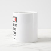 Warnung an einen Superintendent bei der Arbeit stö Jumbo-Tasse (Vorderseite)