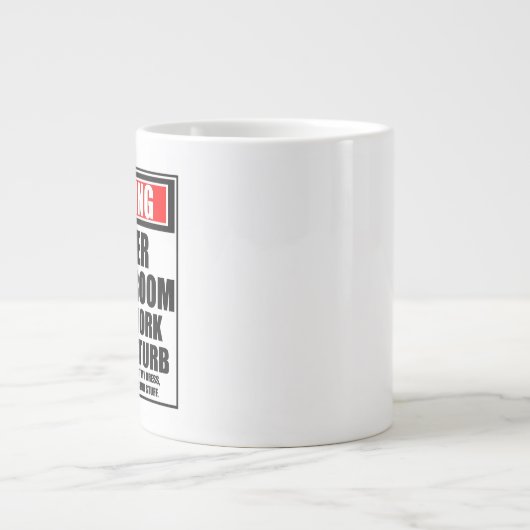 Warnung an Mutter des harten Gräuels Jumbo-Tasse (Vorderseite)