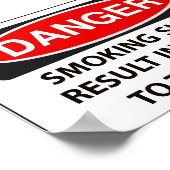 Warnung an Raucher Poster (Ecke)