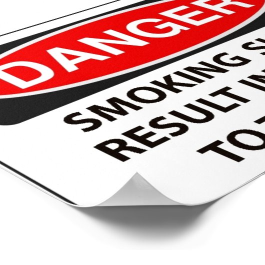 Warnung an Raucher Poster (Ecke)