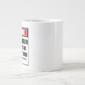 Warnung an Unternehmer bei der Arbeit stört nicht Jumbo-Tasse (Vorderseite)