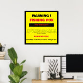 Warnung - Anglerpocken Poster (Heimbüro)