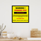 Warnung - Anglerpocken Poster (Küche)