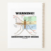 Warnung! Annoy Pest Inside Moskito Anatomie Planer (Rückseite)