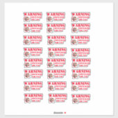 WARNUNG AUFKLEBER (Blatt)