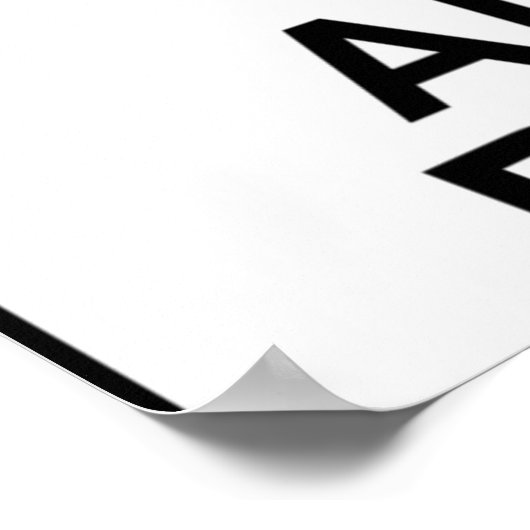 Warnung aus dem Bläschen Poster (Ecke)