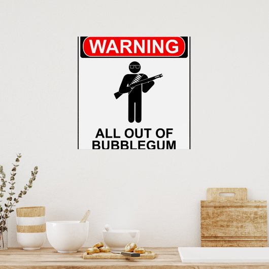 Warnung aus dem Bläschen Poster (Küche)