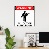 Warnung aus dem Bläschen Poster (Heimbüro)