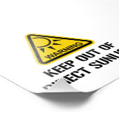 WARNUNG - Aus direktem Sonnenlicht Behalten Fotodruck (Ecke)