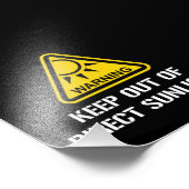 WARNUNG - Aus direktem Sonnenlicht Behalten Fotodruck (Ecke)