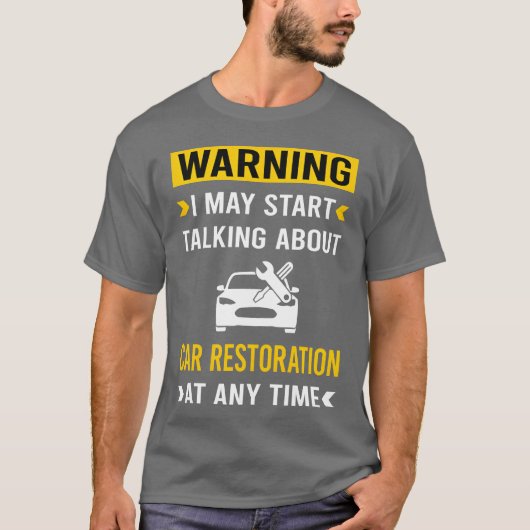 Warnung Auto-Restaurierung Retro-Junge-Geschenk T-Shirt (Vorderseite)