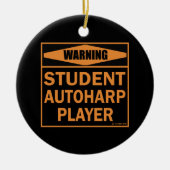 Warnung! AutoHarp Player für Studenten! Keramik Ornament (Vorne)