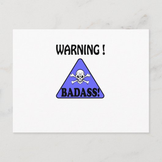 Warnung!Badass Postkarte (Vorderseite)