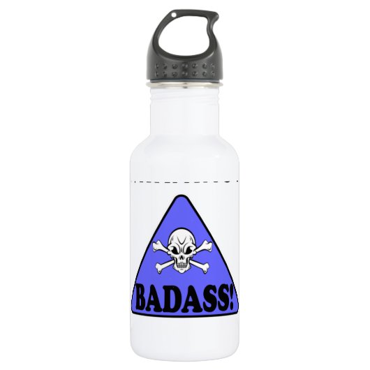 Warnung!Badass Trinkflasche (Vorderseite)